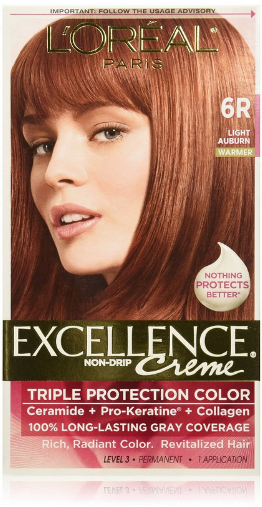 L'Oreal Paris Excellence Creme Triple Protection Hair Color, Light ...
