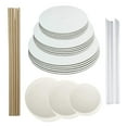 thumbnail image 4 of Cake Tier Stacking Kit - 10 Inch, 8 Inch, 6 Inch Cake Boards + Parchment Paper Rounds + Bamboo and Straw Cake Dowels For Tiered Cakes - 125 Pcs, 4 of 4