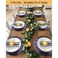 thumbnail image 4 of 15 Inch Round Placemats Set of 6, Purple Lavender Non Slip Heat Insulation PP Table Mats, Spring Watercolor Wildflowers Plant Black Washable Place Mats for Kitchen Dining Party Table Decor, 4 of 7