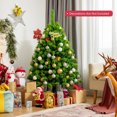 thumbnail image 2 of Costway 4.5ft Green Flocked Hinged Artificial Christmas Tree w/ Metal Stand Green, 2 of 10