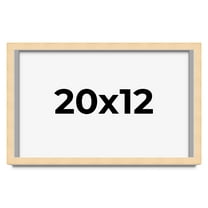 20x12 Frame Beige Real Wood Picture Frame Width 0.75 inches | Interior Frame Depth 0.5 inches |