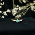 thumbnail image 3 of Rosec Jewels Natural Ethiopian Opal Promise Ring with Diamond - AAA Quality - Ready to Gift for Valentines Day, 10K Yellow Gold, US 12.00, 3 of 8