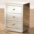 thumbnail image 6 of Baxton Studio Lina Modern and Contemporary Hollywood Regency Glamour Style Mirrored 3-Drawer Nightstand Bedside Table, 6 of 6