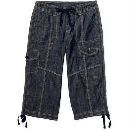 Faded Glory - Women's Cinched Capri Cargo Jeans