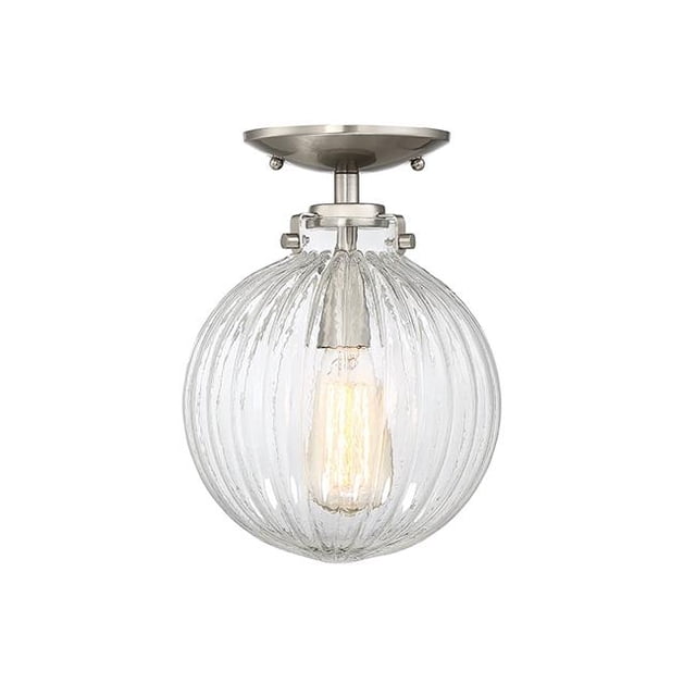 Meridian M60056BN 1 Light Semi Flush - Brushed Nickel