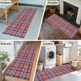 thumbnail image 5 of Orange Blue Runner Rug 2x6 FT,Non Slip Hallway Rugs,British Style Buffalo Plaid Lattice Washable Soft Floor Carpet Non-Shedding Throw Runner Carpet Long Rug for Entryway Kitchen Bedside Sliding Door, 5 of 8