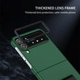 thumbnail image 3 of SaniMore for Samsung Galaxy Z Flip 4 6.7 inch Slim Case, Military Grade Shockproof Hard PC Cover Built-in Invisible Folding Bracket Kickstand Thickened Lens Frame for Samsung Z Flip 4, Green, 3 of 10