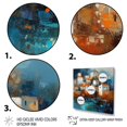 thumbnail image 3 of Designart "Orange And Blue Capturing The Serenity Of Village Views I" City Art Deco Wall Art For Bathroom, 3 of 5