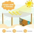 thumbnail image 4 of Spaco Kids Sandbox with Sand Wall w/ Removable Canopy for Kids 3-8, Kids Wooden Sandbox with Cover for Backyard Garden, Kids Outdoor Play Equipment, Green, 4 of 4