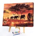 thumbnail image 1 of Cuadros Decorativos Kit de pintura por números DIY elefante lienzo pintado a mano cuadro de arte al óleo Sywqhk Nuevos Originales, 1 of 1