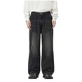 thumbnail image 2 of Xdegoge Baggy Jeans for Men Wide Leg Denim Pants Loose Fit Casual Y2K Streetwear Skate Trousers Classic Straight Vintage Everyday Comfy Bottoms, 2 of 7