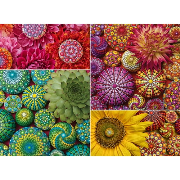 Rompecabezas Ravensburger Colorea tu mundo con flores de mandala