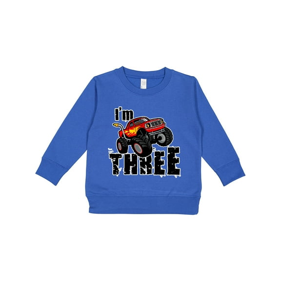 Inktastic Monster Truck 3rd Birthday Toddler Sweatshirt