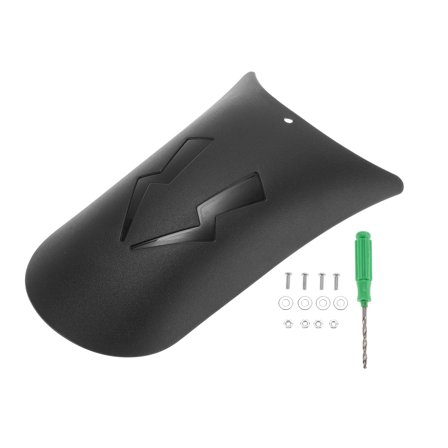 Unique Bargains Plastic Motorcycle Fender Front Tire Mudguard Splash Guard Wheel Cover 1 set Black 02 with installation tool and mounting screws 22x11cm