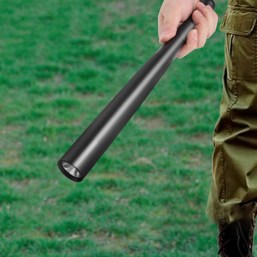 Black Baseball Bat LED Flashlight Waterproof Security Super Bright Torch 39-44cm 