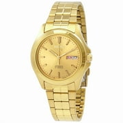 Seiko Mens 5 All Gold-plated Stainless Steel Watch SNKK98