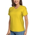 thumbnail image 2 of Vsdgher Corn 3 Women Shirts V Neck Short Sleeve Tops T-Shirt Basic Tees, S to 3XLLarge, 2 of 5