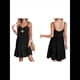 thumbnail image 3 of Vestido de Verano para Mujer 2025, Sin Mangas, con Tirantes Finos y Cuello en V, Informal, Estilo Swing. Negro L, 3 of 8