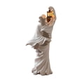 thumbnail image 2 of Halloween Ghost Lantern Resin Outdoor Yard Decoration with Warm LED Light, Waterproof Spooky Porch Tabletop Ornament for Front Door Garden Party, Eerie Holiday Seasonal Display Gift for Adults, 2 of 7