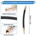 thumbnail image 3 of 1 Juego de Extensión de Válvula de Neumático de Cobre de 180 Grados con Adaptador de Inflación de Válvula de Neumático de Plástico Flexible de 180 mm para Coche, Motocicleta, RV, Camión, Bicicleta, 3 of 6