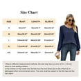thumbnail image 5 of MOMOFEEL Puff Lace Long Sleeve Shirts for Women Crewneck Tunic Tops Waffle Knit Blouse For Spring or Summer (M9005 Dark Blue XL), 5 of 6