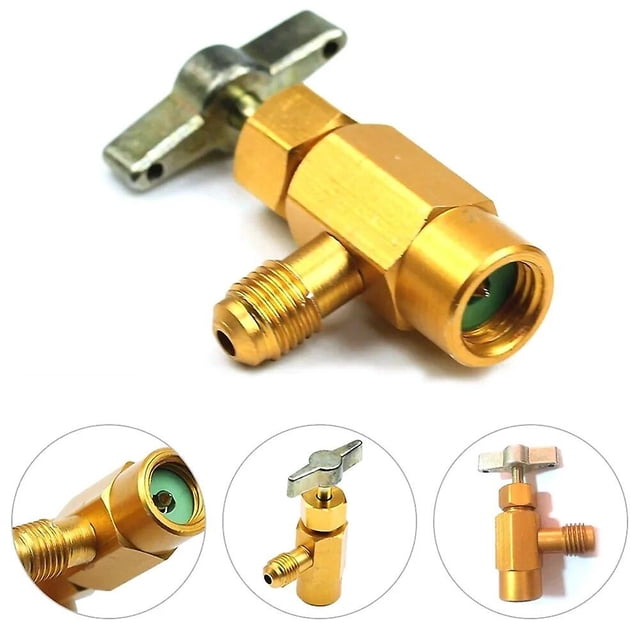 1pc 60*35mm 1/4 Thread Adapter R-134a Refrigerant Can Dispensing Bottle Opener Valve for Faucet~7980