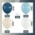 thumbnail image 3 of 60pcs Dusty Blue Balloons 12inch with Sand White Blue and White Balloons for Wedding Gender Reveal Baby Bridal Shower Birthday Party Decorations, 3 of 8