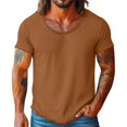 thumbnail image 1 of M Y M Camisa sin Mangas Color Sólido Clásico Ropa Deportiva Casual para Cualquier Temporada Camisas de Lino de los Hombres, 1 of 7