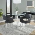 thumbnail image 2 of Margarite Chair, Upholstered Dining Chairs, Mid-Century Modern Dining Chair, Kitchen Chairs for Dining Table, Dining Chairs Set of 2 (Grey Faux Leather), 2 of 5