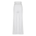 thumbnail image 3 of Chbgutlmr Pants for Women Crossed High Waisted Cutout Loose Casual Fall Straight Leg Trousers Fashion, 3 of 7