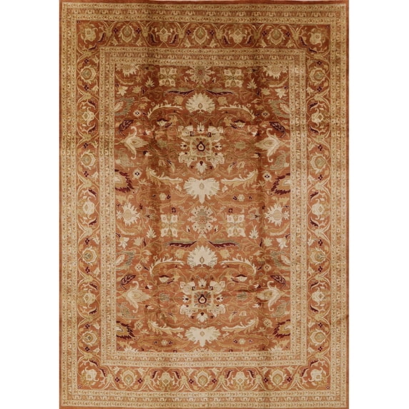 Ahgly Company Indoor Rectangle Mid-Century Modern Mahogany Brown Oriental Area Rugs, Swatch Sample