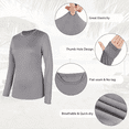 thumbnail image 3 of Women's Athletic Apparel UPF 50+ Long Sleeve Shirts - Quick Dry Moisture Wicking Workout Tops for Running, Hiking & Outdoor Sports 2XL, 3 of 6
