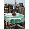 thumbnail image 6 of Sage Green Waves Coastal Outdoor Tablecloth with Umbrella Hole, Green Ombre Summer Beach Oceans Spillproof Waterproof Outdoor Table Cover, Patio Tablecloths for Party/Garden/Picnic, Round 54 inch, 6 of 9