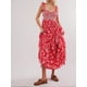 thumbnail image 4 of Sunloudy Vestido estampado floral bohemio para mujer, vestido maxi con mangas abullonadas, vestidos de verano para novia Sunloudy moda, 4 of 6