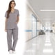 thumbnail image 5 of Conjuntos de uniforme médico para mujer Uniformes médicos de seis bolsillos (cuello en V con pantalón cargo), 5 of 5