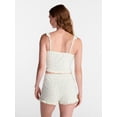 thumbnail image 3 of No Boundaries Ruffle Tank Top and Shorts Sleep Set, 2-Piece, Women's XS-XXL, 3 of 5