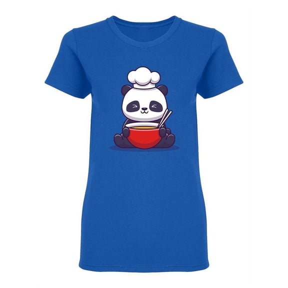 Cute Panda Chef Shaped T-Shirt Women -Image by Shutterstock, Female x-Large
