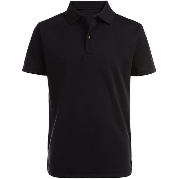 IZOD BLACK Boys' School Uniform Short Sleeve Polo Shirt, US 5