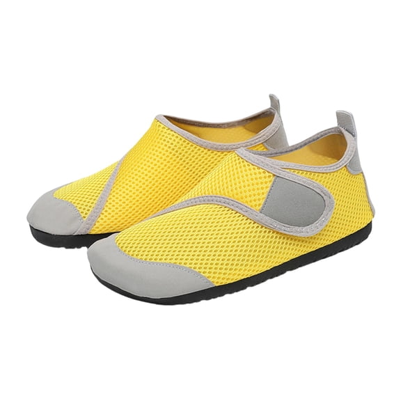 Xfvqtps Water Shoes for Women Aqua Shoes Breathable Mesh Hook and Loop Summer Barefoot Swim Shoes for Gym Surfing