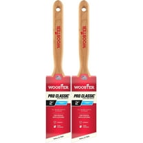 Wooster Genuine 2" Pro Classic Black China Bristle Angle Sash Paintbrush 2-Pack # Z1293-2-2PK