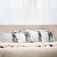 thumbnail image 7 of Ambesonne Retro Throw Pillow Cover 4 Pack, Antique King, 20", Black White, 7 of 7
