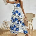 thumbnail image 5 of Generic Women's Summer Dress V Neck Floral Maxi Tropical Long Beach Vacation Side Slit Dress, 5 of 7