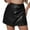 Skirt 384# Black, variant on Mini Skorts High Waisted Bodycon Pu Leather Irregular Hem Waterproof Solid Color Formal Business Short Skirt Skort