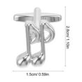 thumbnail image 2 of MLINS 1 Pair Music Note Cufflinks Sleeves Buttons Musical Note Men Shirts Cufflinks Sleeve Buckle, 2 of 8
