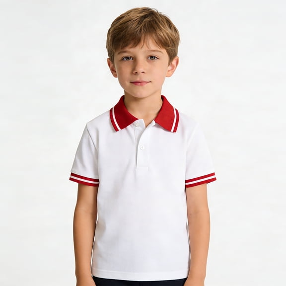WELOIJEVBE Kids Boy's Short Sleeve Polo Shirts Boys School Uniform Shirts Classic Collared Neck Polo Shirts Boys 3-4 Years Clothes for Boys