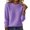 Purple, variant on Wutalume Women's Fashion Casual Loose Pullover Solid Color Round Neck Long Sleeve Knit Sweater, Soft Everyday Top for Relaxed Style and Comfort,Black L