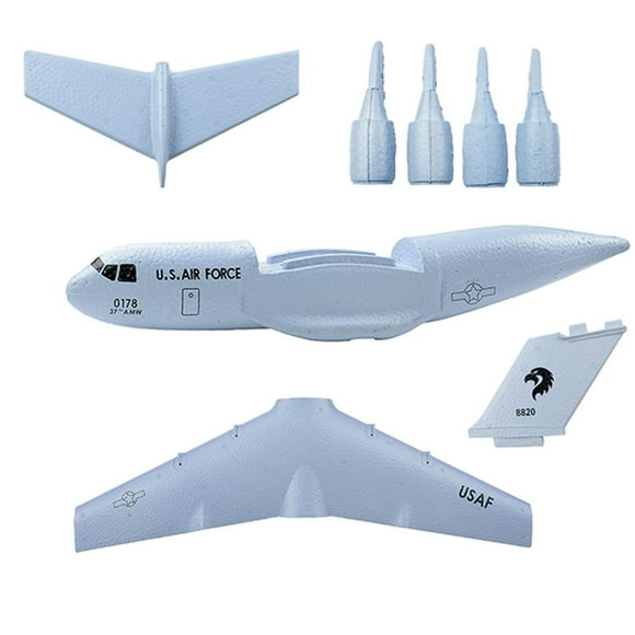 Radio Control RC Avión, DIY Airplane Glider Body Foam, Control remoto de bricolaje Partes de avión, Control remoto RC Accesorio de avión, RC Hobby Avión de ala fija, Kit de aviones de