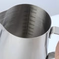 thumbnail image 4 of Jarra de leche de acero inoxidable, jarra de leche de café a mano alzada de 600 ml, jarra de leche con marca de medida, jarras de leche para la creación de café expreso barista capuchino, 4 of 5