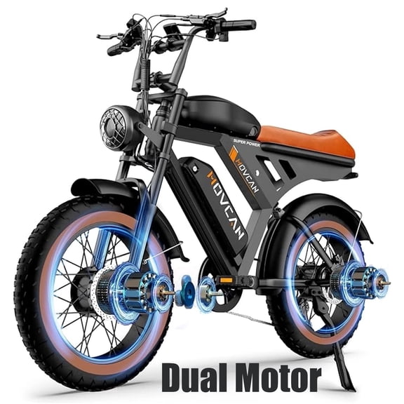 3000W Dual Motor 37.5MPH Movcan V30 Pro Max Electric Bike for Adults,48V20Ah ×2 Removable Batteries,120 Mile Range, 20"x4" Fat Tire UL2849