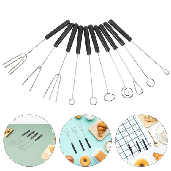 FRCOLOR 10pcs Cheese Dipping Forks Chocolate Fondue Tools Cheese Fondue Picks Kitchen Gadgets Cheese Melting Tools Cheese Fondue Tools Candy Dipping Tools